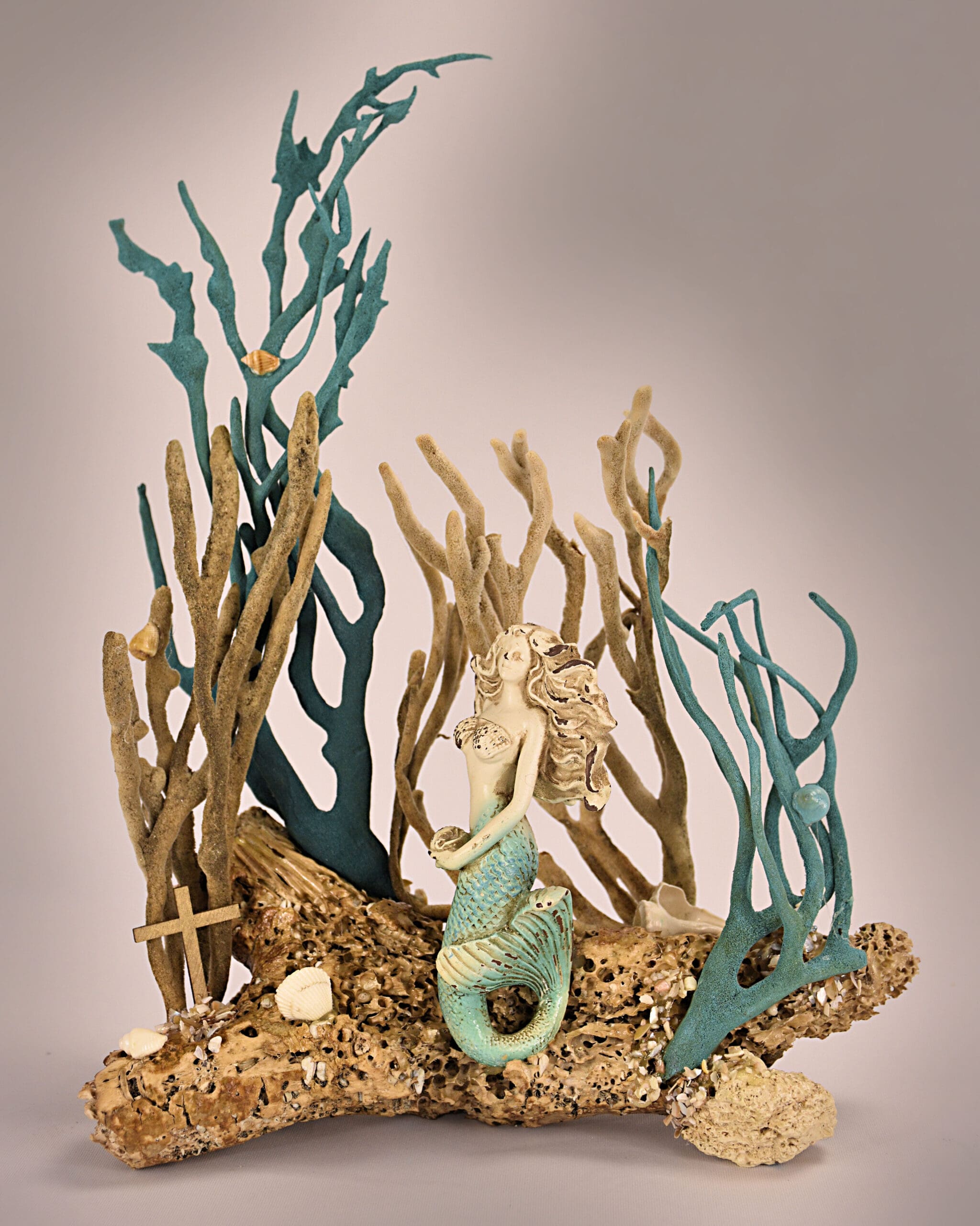 Mermaid Rustic barnicle 9x12